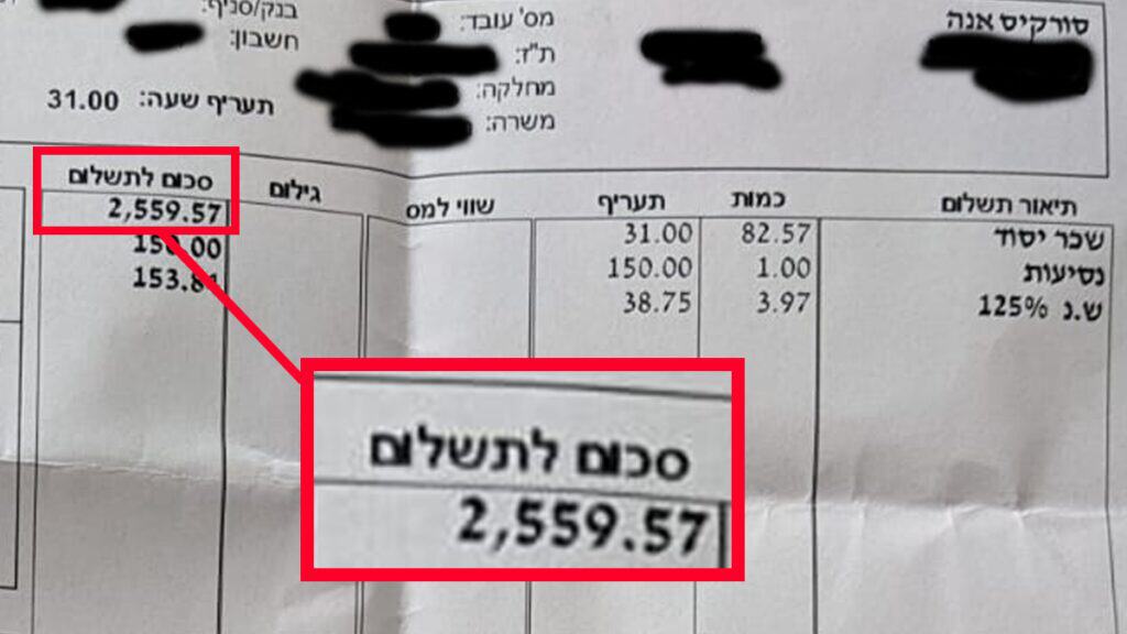 תלש השכר של אנה סורקיס