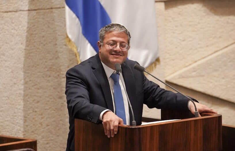 חבר הכנסת איתמר בן גביר במליאת הכנסת. צילום: נועם מושקוביץ, דוברות הכנסת