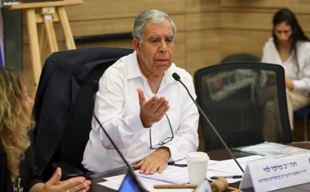 יו"ר הוועדה לביקורת המדינה מיקי לוי. צילום: דוברות הכנסת