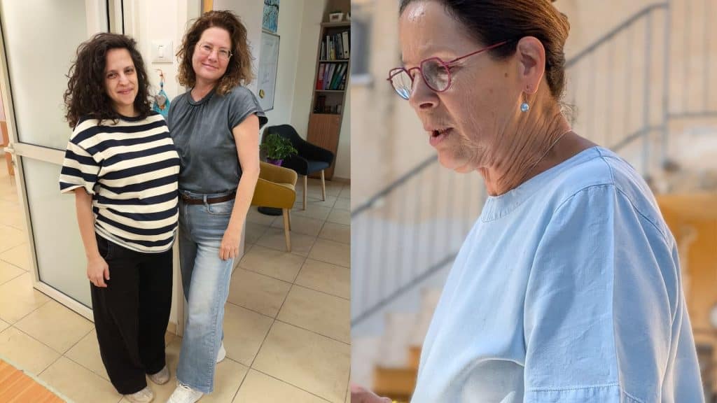 אביטל אסף (מימין) ועו"ס נירית בניהו, מנהלת המרכז הישראלי למשפחות מיוחדות במחלקת רווחה וקהילה של המועצה האזורית עמק יזרעאל יחד עם עו"ס ענבר פלין שבתאי