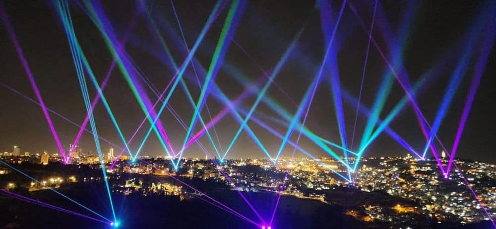 מופע לייזרים בירושלים. צילום: הרשות לפיתוח ירושלים