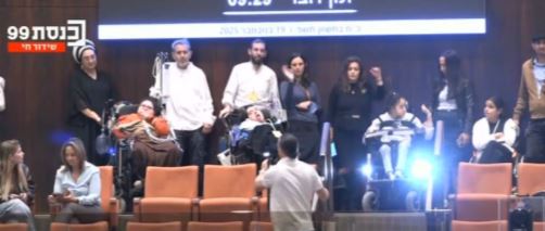 מתוך הדיון במליאת הכנסת (צילום: ערוץ כנסת)