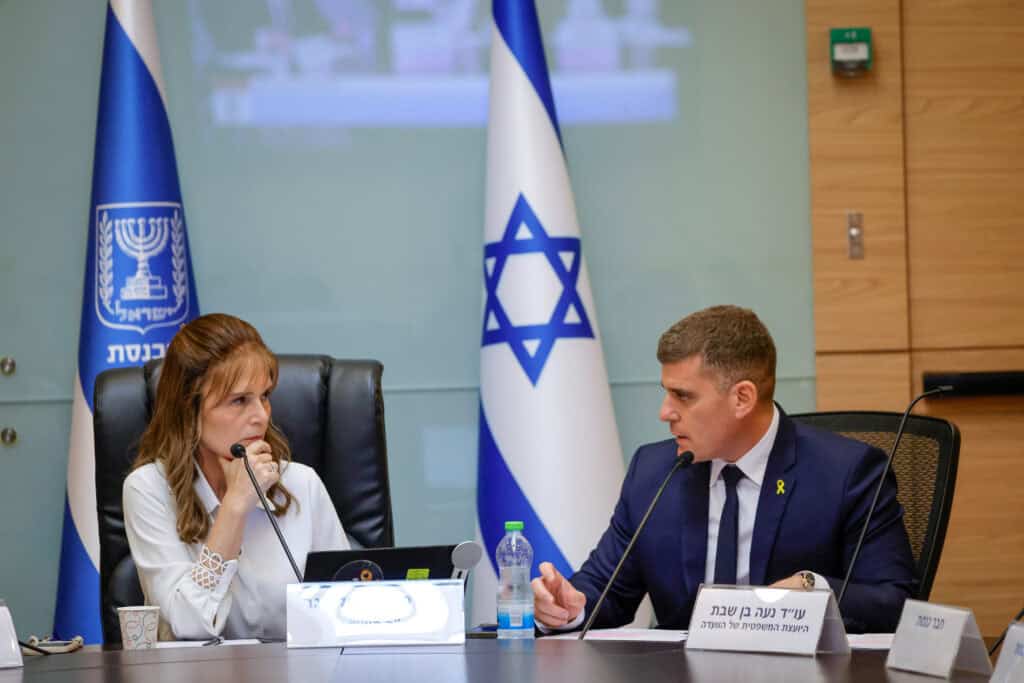 חברי הכנסת ירון לוי ומיכל וולדיגר בדיון הקודם על הרפורמה בהתפתחות הילד (צילום: נועם מושקוביץ, דוברות הכנסת)