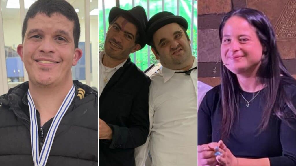 מימין לשמאל: שירי, כפיר ואברהם ורונאל (צילום: דוברות אקים)