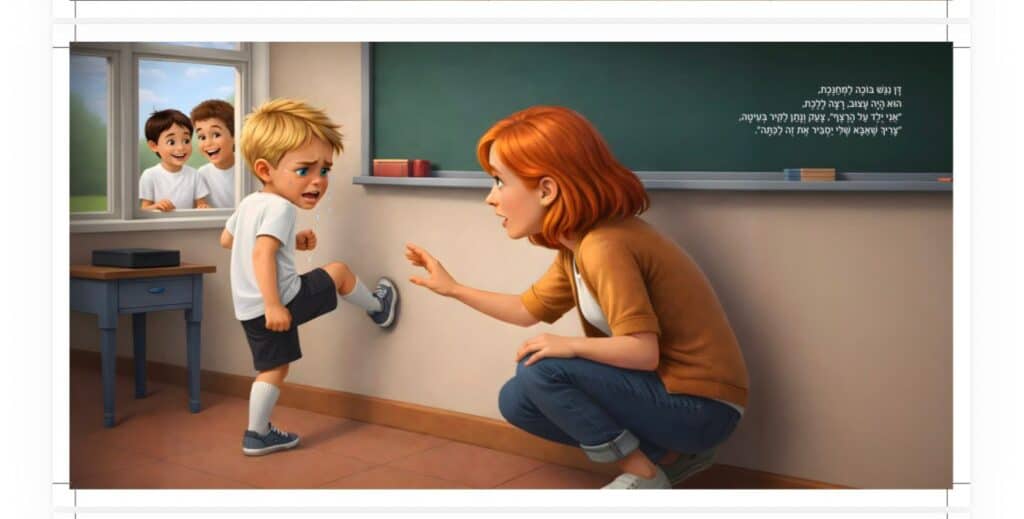 איור ועריכה גרפית מתוך הספר "ילד אחר" של ניר יוגב: קיקי הורוביץ