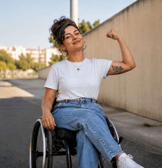 אישה עם מוגבלות (אילוסטרציה: chatgpt)